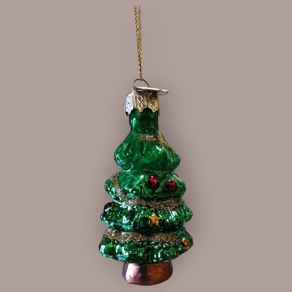 3" Tall Christmas Tree Ornament Hand Blown Glass Thomas Pacconi Classics 2002 - Picture 6 of 7